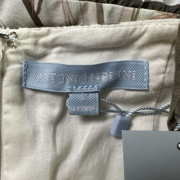 ANTONIO MELANI Tan Brown Ruffled Sundress - Picture 2 of 9